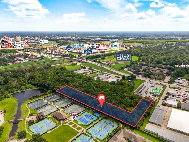 Up to ±7.87 Acre Development Site on Siegen – Multifamily or Office Potential