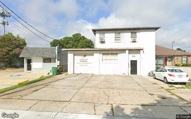 Street view of 738 Phosphor Ave, 6,093 SF industrial/warehouse building in Metairie, LA
